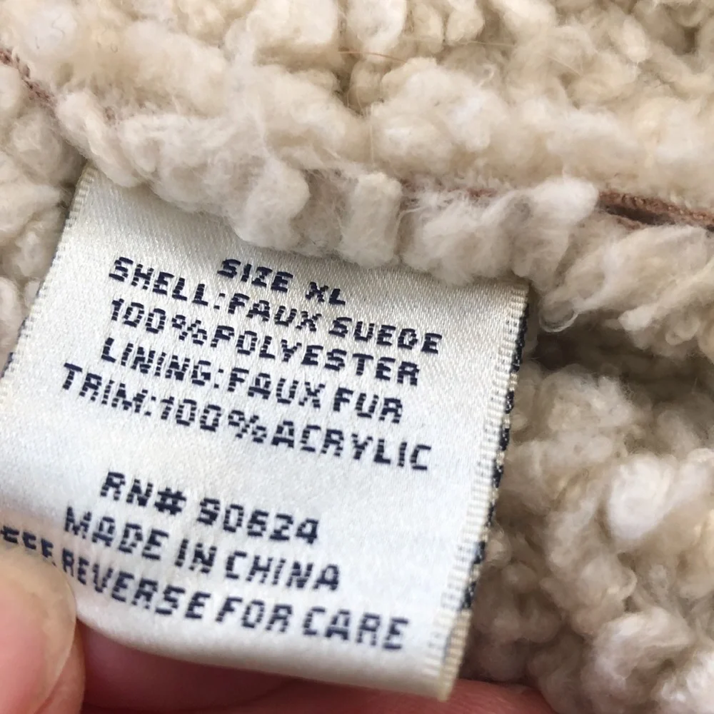 Faux shearling great coat XL from Tasha Polizzi. Light tan with cream interior - Picture 3 of 14